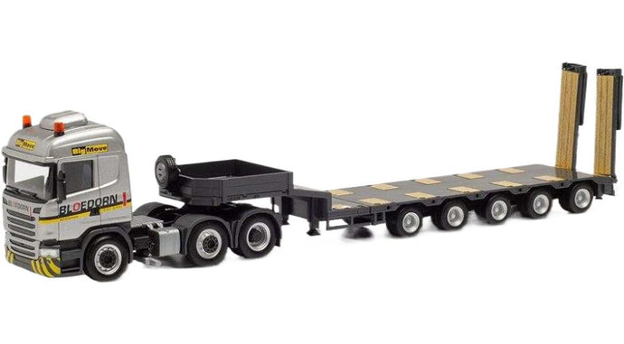 ブローダーン スカニア R 13 HL セミ ローローダー トレーラー / Herpa 1/87 建設機械模型 工事車両