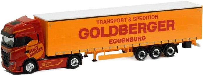 Goldberger Iveco S Way カーテンターポリン トラック / Herpa 1/87 建設機械模型 工事車両