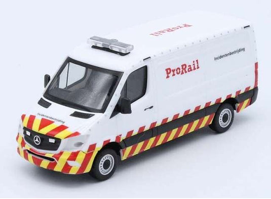 Mercedes Benz スプリンター ProRail (NL) ホワイトレッドイエロー/Herpa 1/87ミニカー
