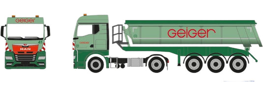 Geiger MAN TGX GM ダンプセミトレーラー / Herpa 1/87 ミニカー 模型