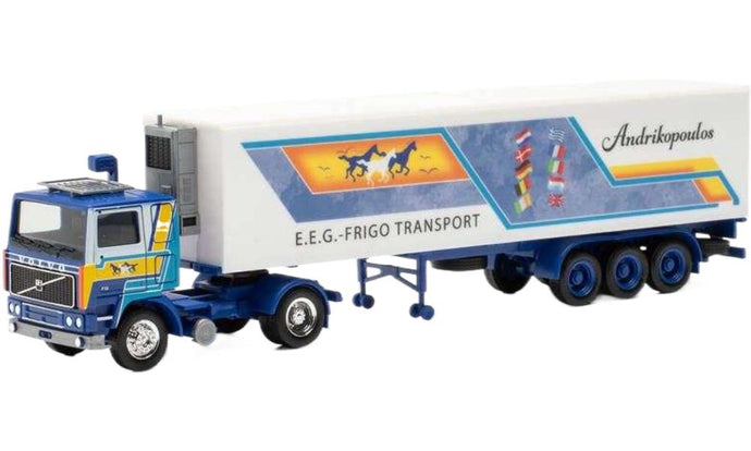 アンドリコポウロス ボルボ F10 リーファー ボックス トレーラー / Herpa 1/87 建設機械模型 工事車両