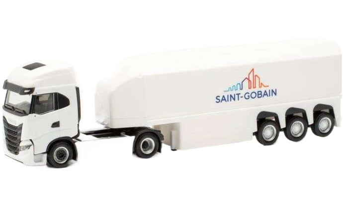 サンゴバン Iveco Sウェイ ガラス トラック / Herpa 1/87 建設機械模型 工事車両