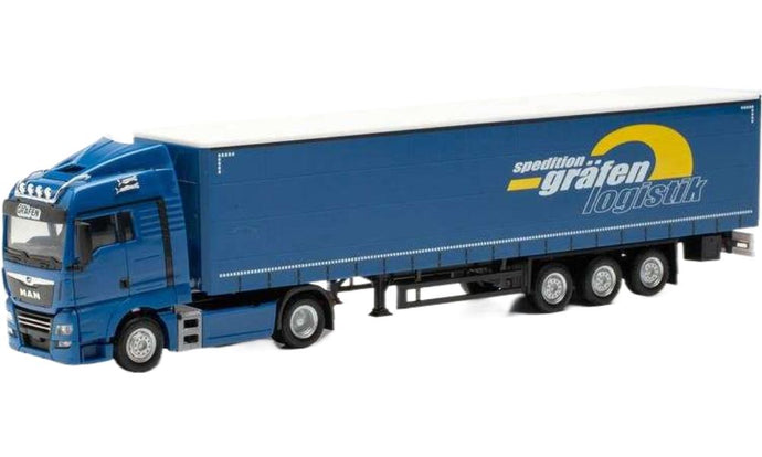 Grafen MAN TGX XLX カーテンターポリン トラック / Herpa 1/87 建設機械模型 工事車両