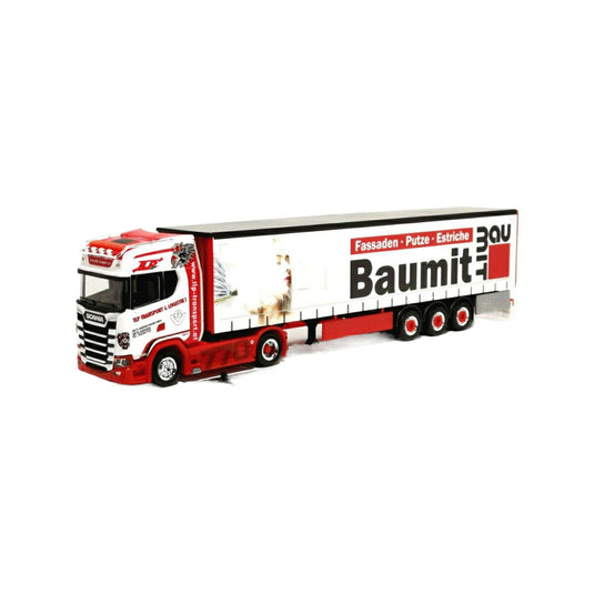 Herpa TLP baumit Scania CS20HD カーテン防水シートセミトレーラー 954013/ Herpa 1/87  模型