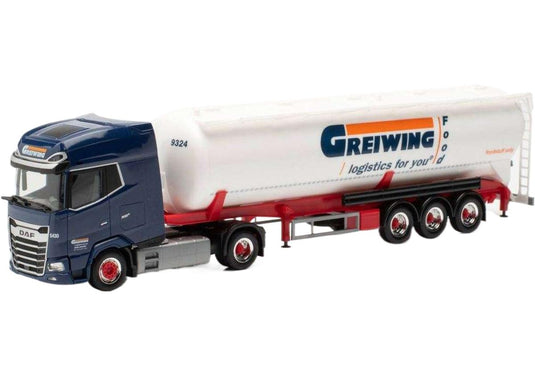Greiwing Food DAF XG+ 60m3 サイロセミトレーラー トレーラー / Herpa 1/87 建設機械模型 工事車両