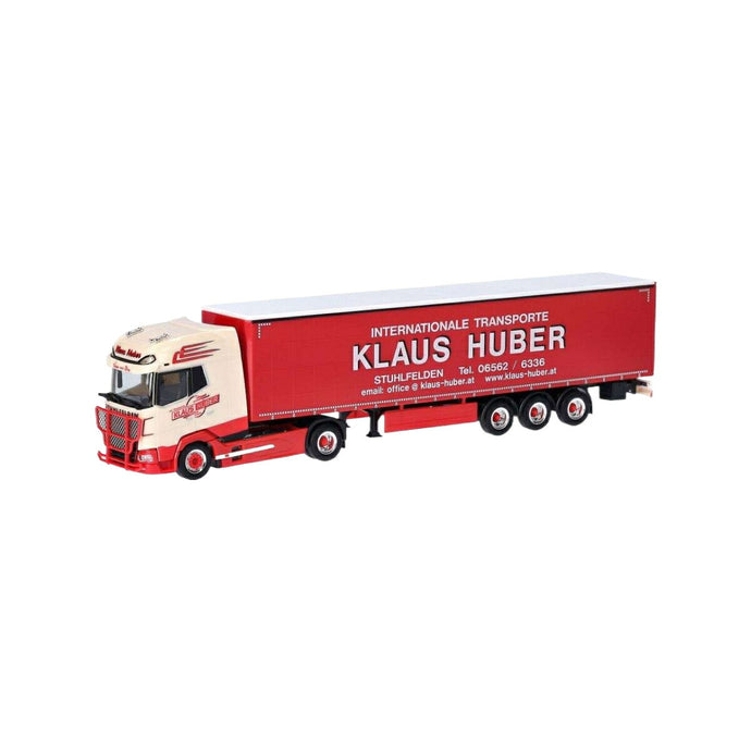 Klaus Huber DAF XG+ カーテンターポリン トラック / Herpa 1/87 建設機械模型 工事車両