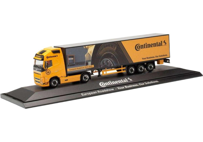 Continental Volvo FH GL XL 2020 ボックスセミトレーラー トレーラー / Herpa 1/87 建設機械模型 工事車両