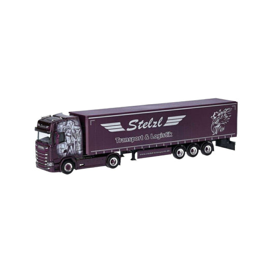 Herpa Stelzl Joker/Harley Qiunn Scania CS20HD カーテンサイドセミトレーラー Herpa Sommerfest 2024 956505/ Herpa 1/87  模型