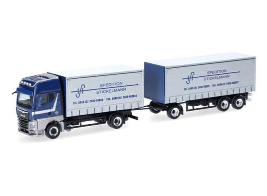 MAN TGX GX Pl.Hz. Stickelmann ホワイト／ブルー/ Herpa  1/87 ミニカー