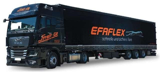 MAN TGX GX Streit & Co ／ EFAFLEX ブラック／オレンジ/ Herpa  1/87 ミニカー