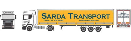 スカニア CR20HD カーテンサイド トラック 輸送車 模型 トレーラー / Herpa 1/87 建設機械模型 工事車両