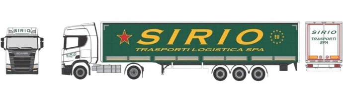 シリオ トラスポルティ スカニア CR20HD カーテンサイド トラック トレーラー / Herpa 1/87 建設機械模型 工事車両