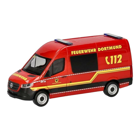 メルセデス・ベンツ スプリンター 2018 ドルトムント消防局 MTF 24 ハーフバス / Herpa 1/87 ミニカー トラック模型