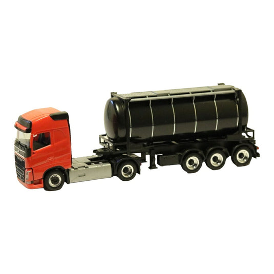 ボルボ Globetrotter FH 24ft タンクコンテナトレーラー / Herpa 1/87 ミニカー トラック模型