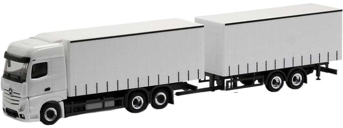 メルセデス ベンツ アクトロス ビッグスペース ジャンボ トレーラー / Herpa 1/87 建設機械模型 工事車両