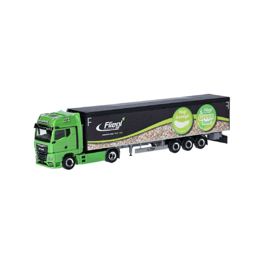 Herpa Fliegl MAN eTGX ウォーキングフロアセミトレーラー ZY.HE095-6741/ Herpa 1/87  模型