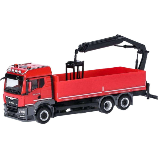 MAN TGS TM 26.540 建材トラック + ローディングクレーン トラック / Herpa 1/87 建設機械模型 工事車両