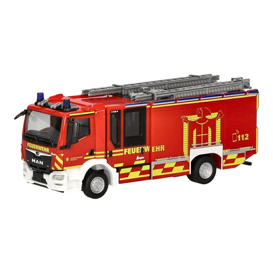 ミュンヘン消防局 MAN TGM CC Ziegler Z-Cab HLF 消防車 / Herpa 1/87 ミニカー トラック模型