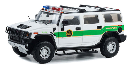 Hummerハマー H2 U.S. Border Patrol 2003 国境警備隊 パトカー 働く車 模型 / HIGHWAY61 1/18 ミニカー 模型
