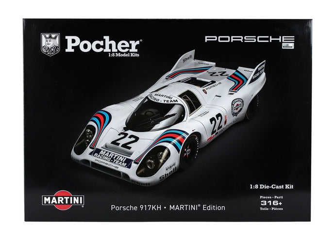 PORSCHE 917K N22 ルマン24時間優勝 1971 ヘルムートマルコ ギースヴァンレネップ ホワイトブルー/ Pocher 1/8 モデルキットミニカー