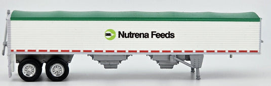 穀物トレーラー Nutrena カバー付 農業 運搬車 荷台 働く車 模型 ダイキャスト / HO LOGISTICS 1/87 農機