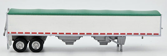 穀物トレーラー グリーンタープ 農業 運搬車 荷台 働く車 模型 ダイキャスト モデル / HO LOGISTICS 1/87 農機
