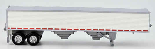 穀物トレーラー シルバートップ 農業 運搬車 荷台 働く車 模型 ダイキャスト モデル / HO LOGISTICS 1/87 ミニカー 模型