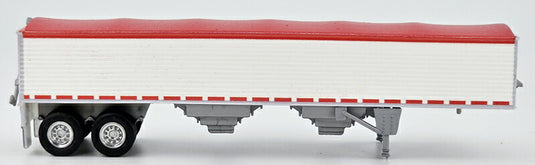 穀物トレーラー レッドタープ 農業 運搬車 荷台 働く車 模型 ダイキャスト モデル / HO LOGISTICS 1/87 ミニカー 模型