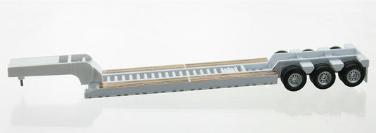 ローボーイ コンストラクション トレーラー ホワイト 重機運搬車 荷台 働く車 模型 / HO LOGISTICS 1/87 建設機械模型