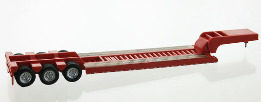 ローボーイ 建設トレーラー レッド 重機運搬車 荷台 働く車 模型 ダイキャスト / HO LOGISTICS 1/87 建設機械模型