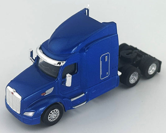 Peterbiltピータービルト 579 スリーパーキャブ メタリックブルー トラック 働く車 / HO LOGISTICS 1/87 ミニカー 模型