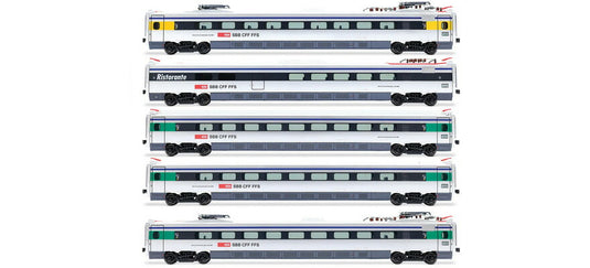 HOゲージ 鉄道模型 客車 Rivarossi SBB ETR 470 中間車5両セット Era V DC