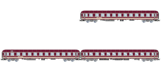 HOゲージ 鉄道模型 客車 Rivarossi Euro-Express 寝台車3両セット Era V-VI DC