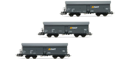 HOゲージ 鉄道模型 客車 Rivarossi AWT ホッパ車 Fals 4軸3両セット Era VI DC