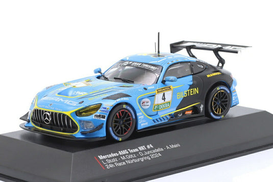 【予約】MERCEDES BENZ AMG GT3 チーム BILSTEIN HRT N 4 24h ニュル 4位 2024 M.ゲッツ D.ジュンカデラ A.マイニ L.ストルツ ライトブルー ブラック/ IXO 1/43 ミニカー