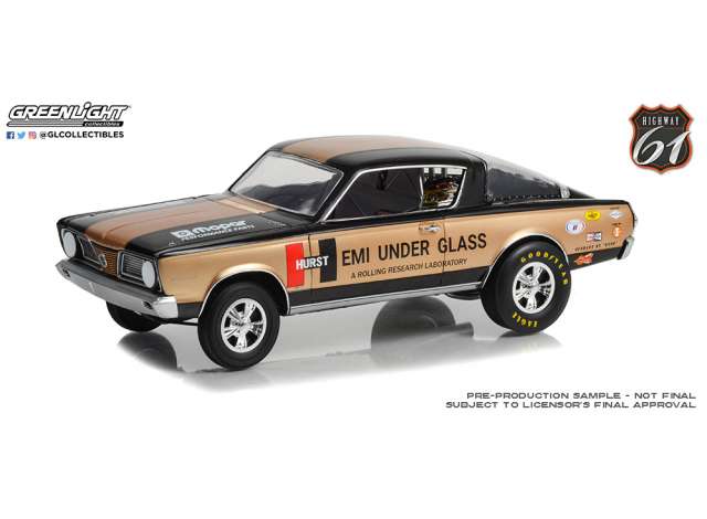 1966 Plymouth Barracuda ハースト HEMI アンダーグラス ローリングリサーチラボラトリー/HIGHWAY61 1/18ミニカー