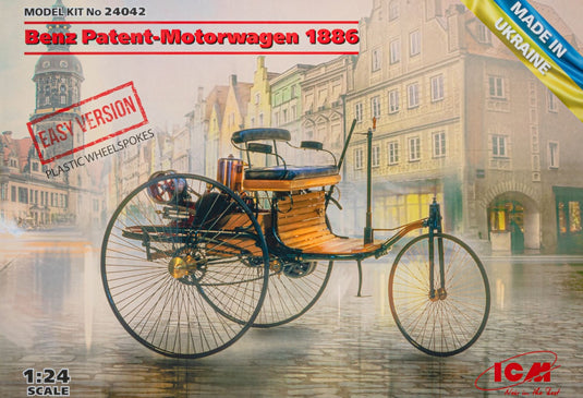 Benz Patent-Motorwagen 1886 Easy Version Plastic Wheelspokes 組み立てプラモキット模型 カーモデル /ICM 1/24