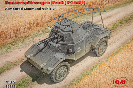 Panzerspaehwagen Funk P204 f Armoured Command Vehicle 装甲指揮車両 組み立てプラモキット模型 戦車 /ICM 1/35