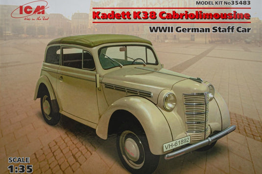 Kadett K38 Cabriolimousine WWII German Staff Car 組み立てプラモキット模型 ミリタリー /ICM 1/35