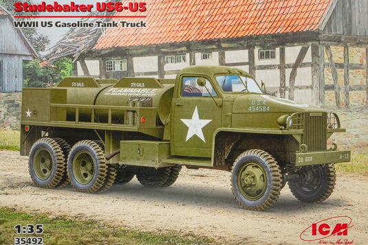 Studebaker US6-U5 WWII US Gasoline Tank Truck ガソリンタンクローリー 組み立てプラモキット模型 ミリタリー /ICM 1/35