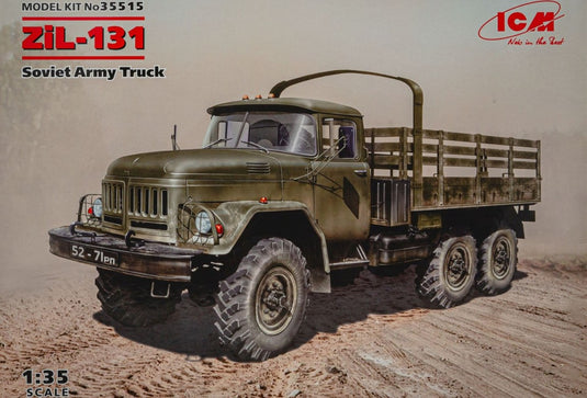 ZiL-131 Soviet Army Flatbed Truck ソビエト軍用トラック 組み立てプラモキット模型 ミリタリー /ICM 1/35