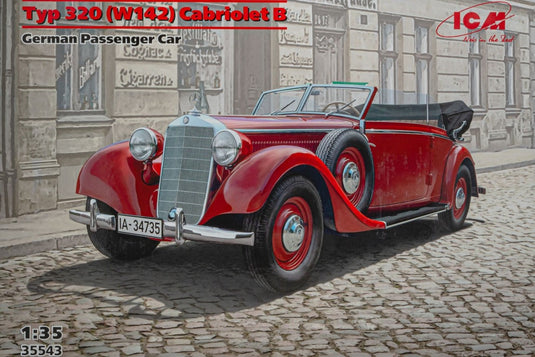 Typ 320 W142 Cabriolet B German Passenger Car ドイツ乗用車 組み立てプラモキット模型 カーモデル /ICM 1/35