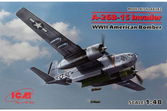 A-26B-15 Invader WWII アメリカ爆撃機 モデルキット/ ICM 1/48 模型