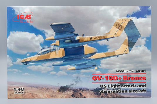 North American OV-10D+ Bronco ブロンコ US Attack Aircraft 組み立てプラモキット模型 戦闘機 /ICM 1/48