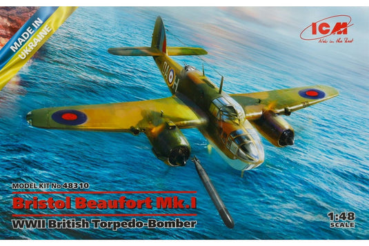 Bristol Beaufort Mk.I WWII イギリス雷撃機 モデルキット/ ICM 1/48 模型