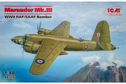 Marauder Mk.III マローダー WWII RAFイギリス空軍/SAAF南アフリカ空軍 Bomber 爆撃機 組み立てプラモキット模型 飛行機 /ICM 1/48