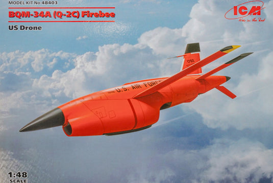 Q2C BQM34A Firebee US Drone 2 drones and pylonsアメリカ軍無人機ファイアビー組み立てプラモキット模型 /ICMアイシーエム 1/48