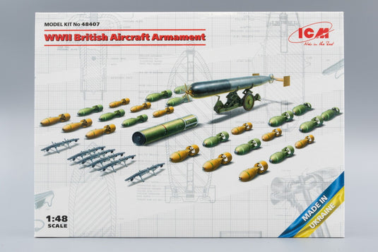WWII Britishイギリス軍 航空機武装セット /ICM 1/48 組み立てプラモキット模型