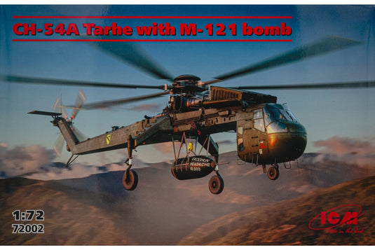 Sikorsky CH-54A Tarhe with M-121 bomb 組み立てプラモキット模型 ヘリコプター /ICM 1/72