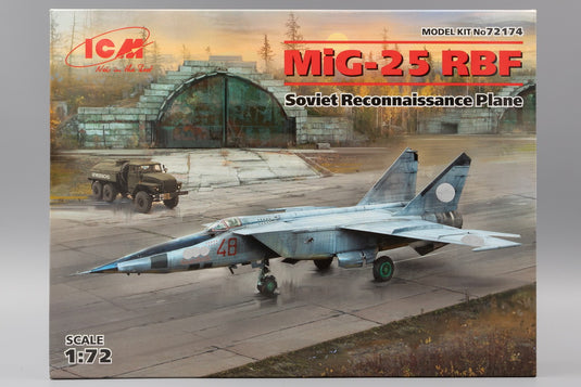 MiG-25RBF Soviet Reconnaissance Plane ソビエト偵察機 組み立てプラモキット模型 戦闘機 /ICM 1/72